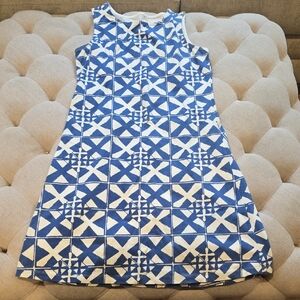 MAHI GOLD Blue and White Patterned Top